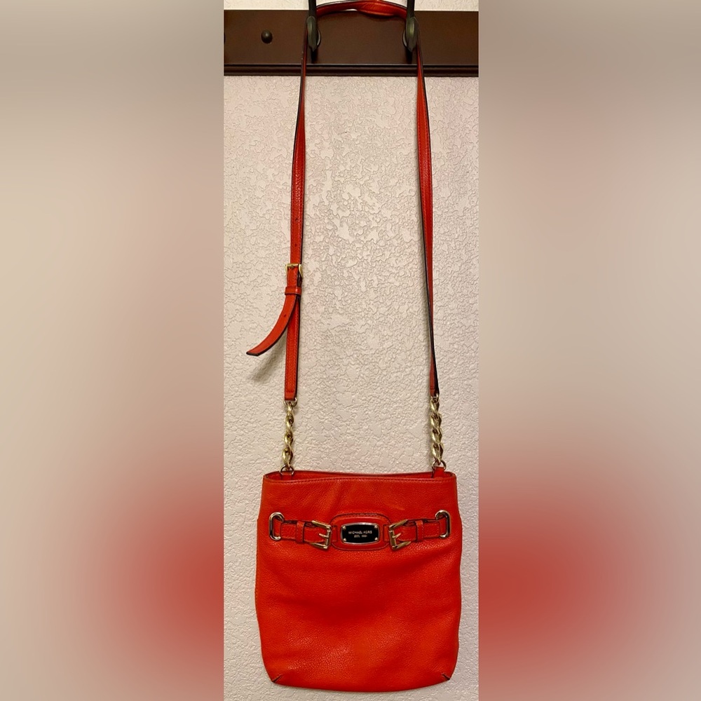 Michael Kors Reddish Orange Crossbody Purse